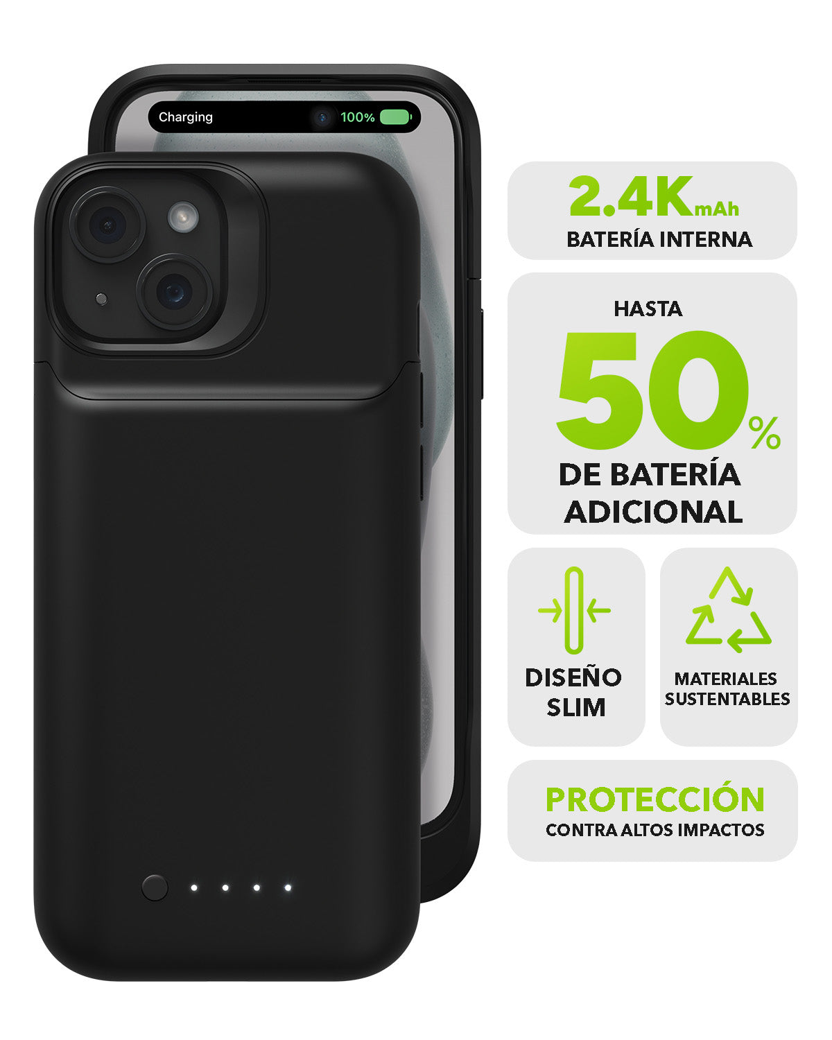 Funda Bateria juice pack para iPhone 15