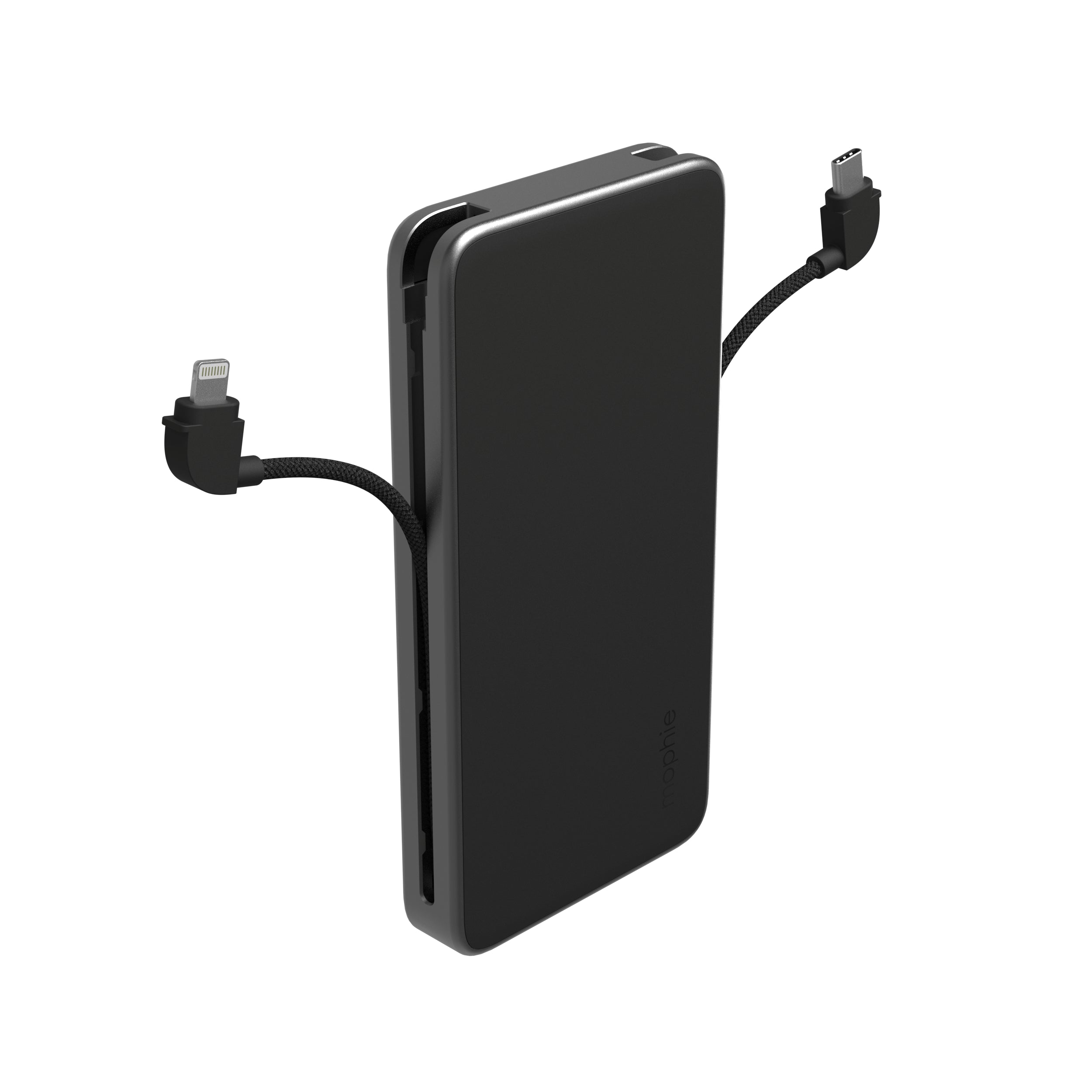 Batería portátil mophie de 10k con cables Lightning y USB-C integrados