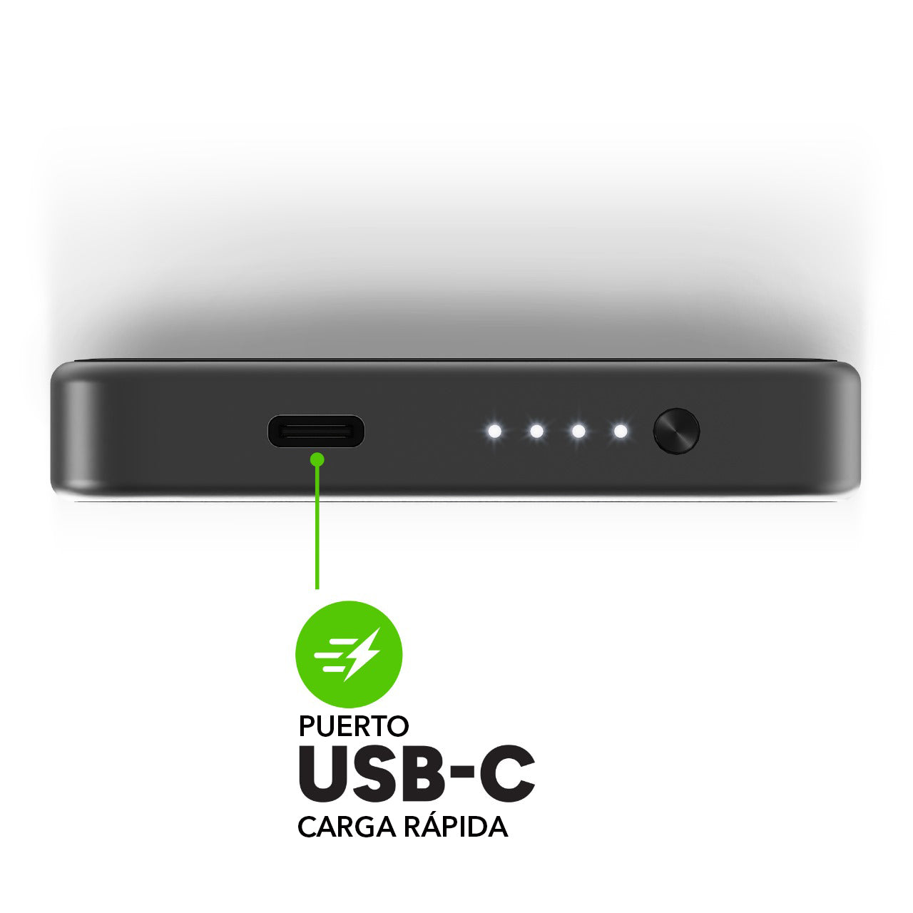 Batería portátil mophie de 10k con cables Lightning y USB-C integrados