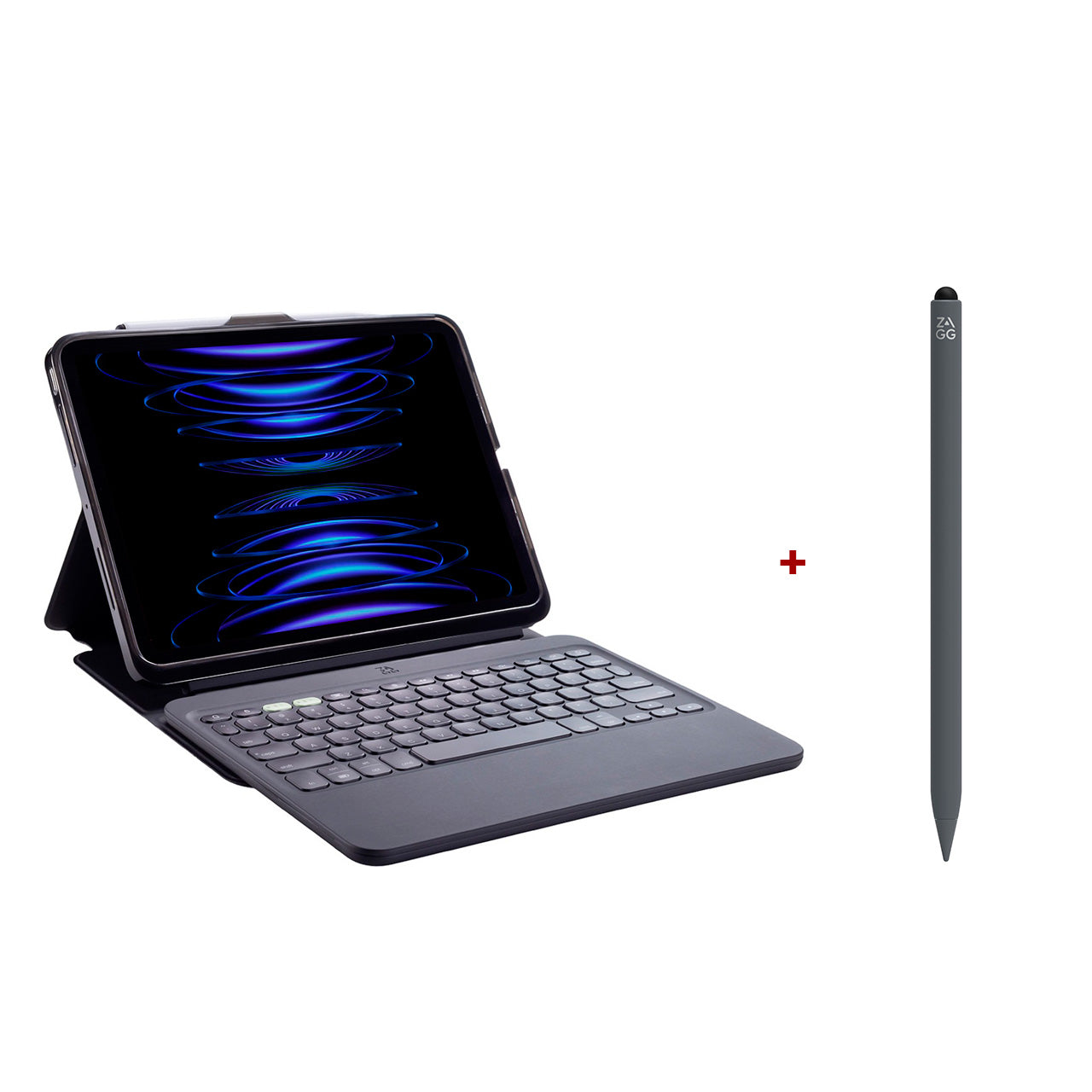 Funda con teclado Pro Keys 2 para iPad Air 11" M2 Zagg + Lápiz Pro Stylus 2 Gris