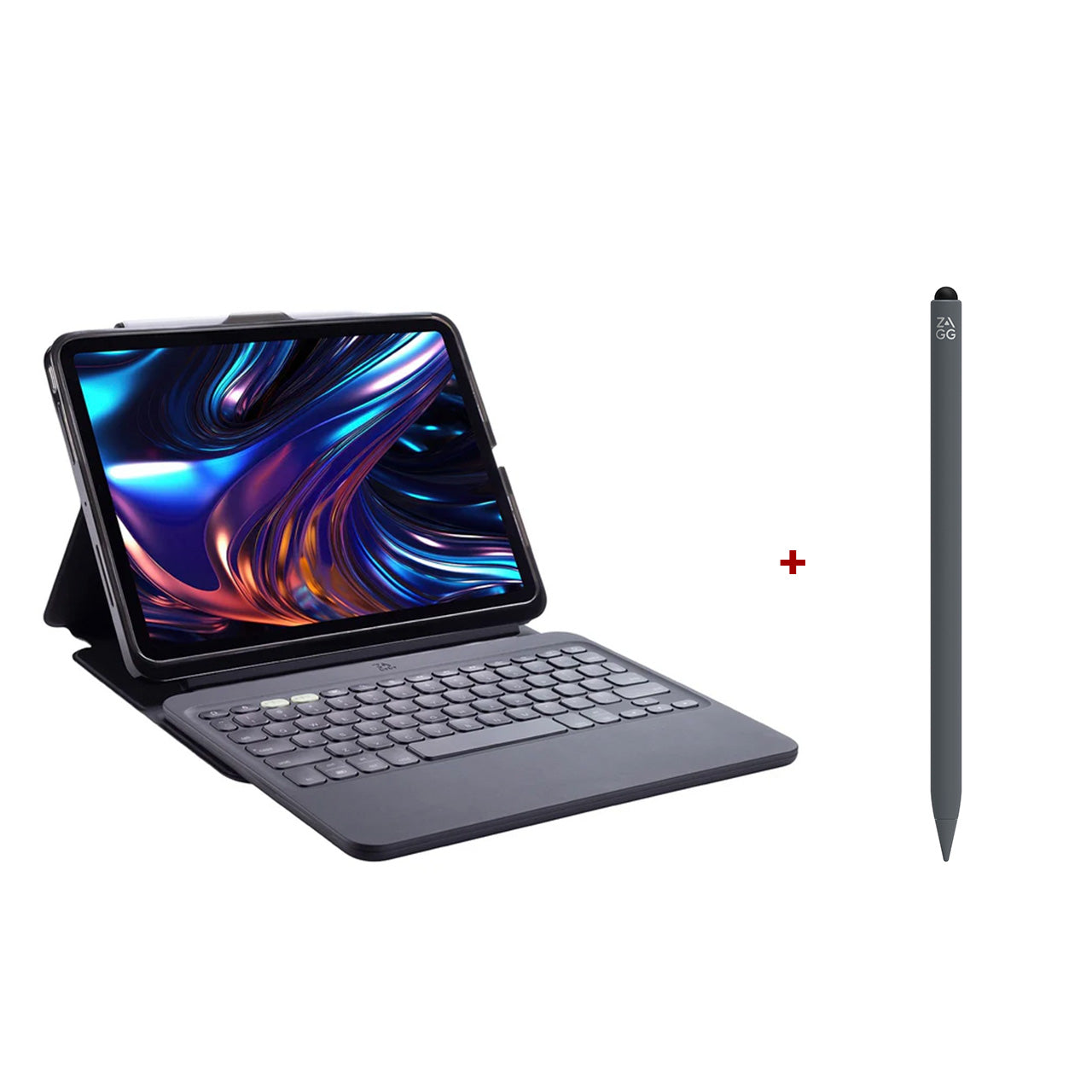 Combo Funda con teclado Pro Keys 2 para iPad Pro 11" M4 Zagg + Lápiz Pro Stylus 2 Gris